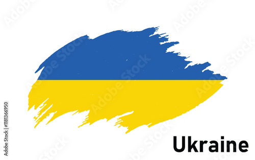 Ukraine flag. Flag of Ukraine. National symbol. Square, round and heart shape. Ukrainian flag symbol. Blue and yellow illustration. Stock vector illustration