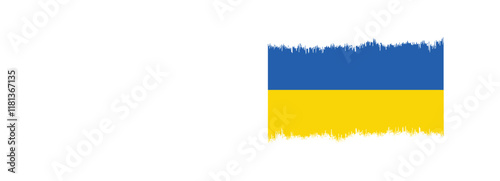 Ukraine flag. Flag of Ukraine. National symbol. Square, round and heart shape. Ukrainian flag symbol. Blue and yellow illustration. Stock vector illustration
