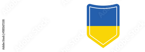 Ukraine flag. Flag of Ukraine. National symbol. Square, round and heart shape. Ukrainian flag symbol. Blue and yellow illustration. Stock vector illustration