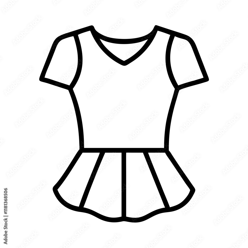 peplum top icon, dress line art, dress vector - simple black line art icon of peplum top perfect for logos, and dress-themed designs. peplum top icon, dress line art, dress vector - simple black line art icon of peplum top perfect for logos, and dress-themed designs.