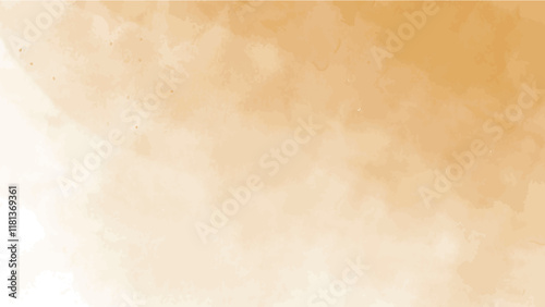 Cloudy pastel orange watercolor background