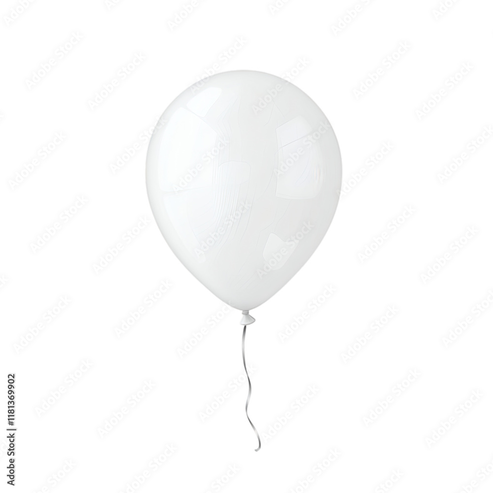 white balloon isolated on white transparent background white balloon isolated on white transparent background