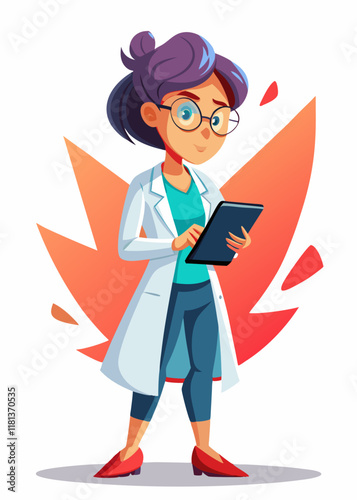 Médecin en blouse blanche utilisant une tablette pour accéder aux données des patients