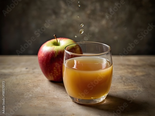 photo of fresh apple juice ready to be enjoyed