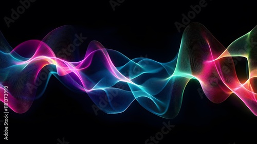 Glowing abstract lines and waves in purple and blue with a dynamic, fractal design and smooth motion, creating a vibrant energy-filled background