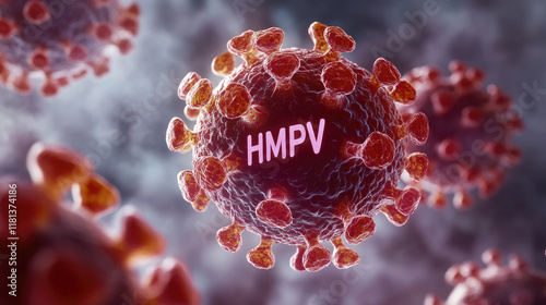 Human metapneumovirus, hMPV or HMPV —a type of RNA-containing virus of the family Pneumoviridae of the order Mononegavirales. It causes acute respiratory viral infections in humans, mainly in children photo