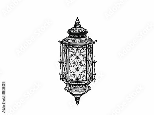 antique lamp isolated on white