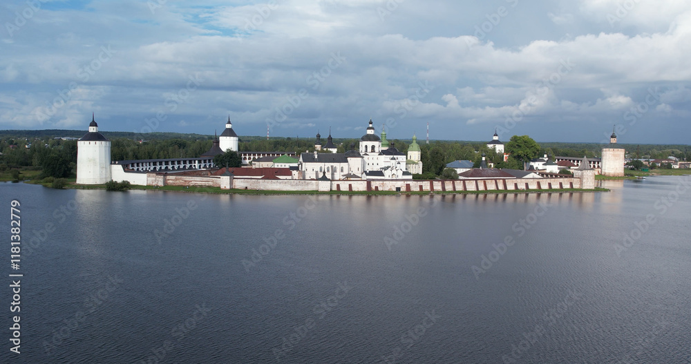Bird's-eye view of the Kirillo-Belozersky Monastery, founded at the end of the XIV century.