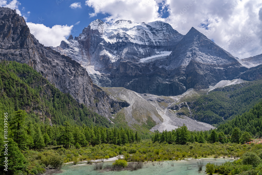 Hengduan Mountains in Yading, Daocheng, China Hengduan Mountains in Yading, Daocheng, China