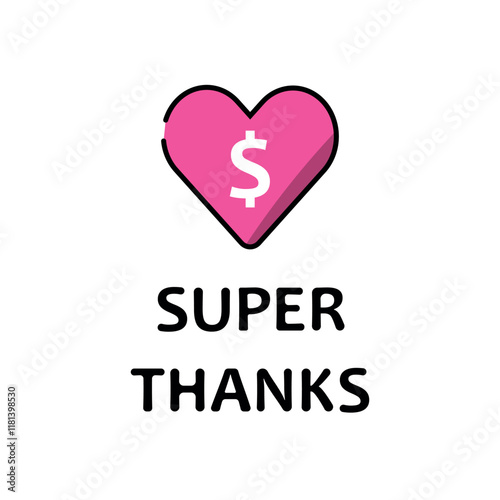 super thanks illustration vector. super thanks icon