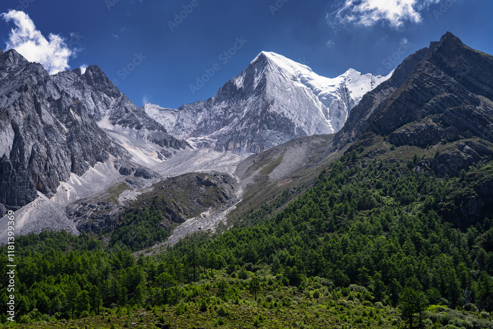 Hengduan Mountains in Yading, Daocheng, China Hengduan Mountains in Yading, Daocheng, China