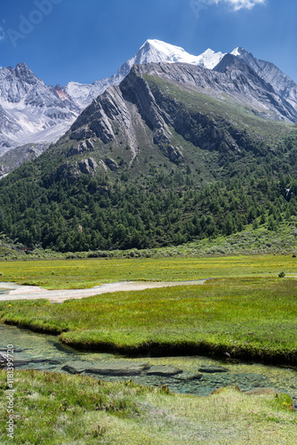 Hengduan Mountains in Yading, Daocheng, China photo