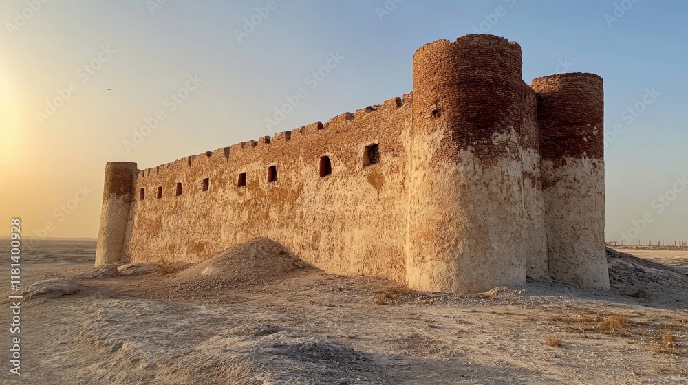 Ancient Desert Fortress in the Golden Hour Ancient Desert Fortress in the Golden Hour