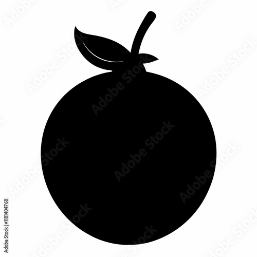 Black Jabuticaba Outline Vector