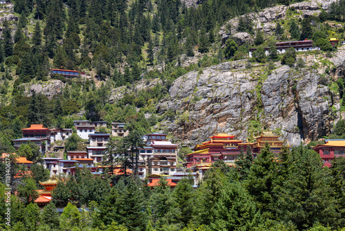 Bangpo temple in Daocheng, China