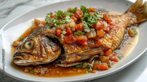 Scrumptious Fried Fish with Tangy Sauce photo