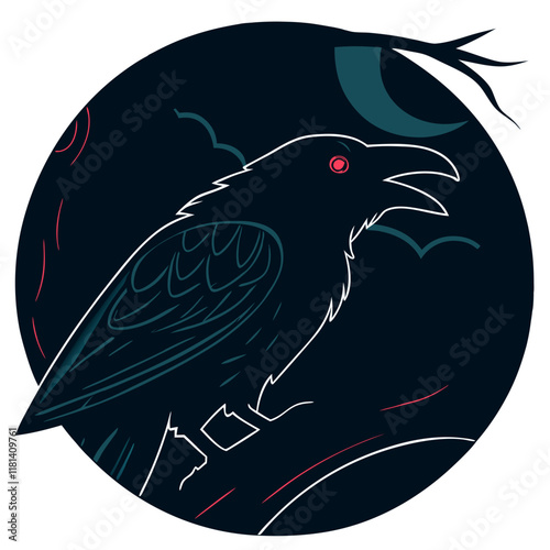 design a dark and mysterious mascot icon