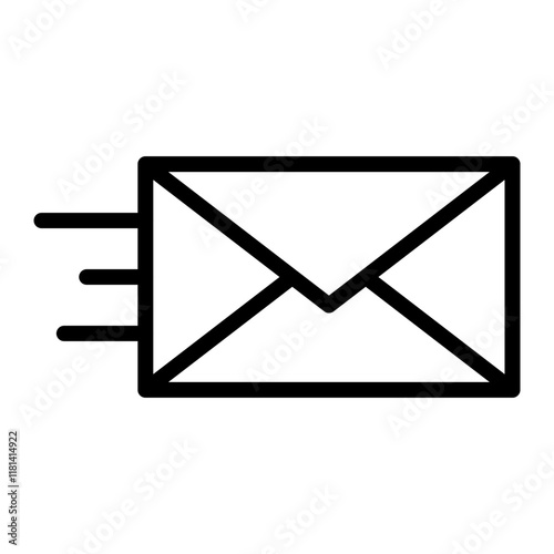 Email Vector Line Icon Design