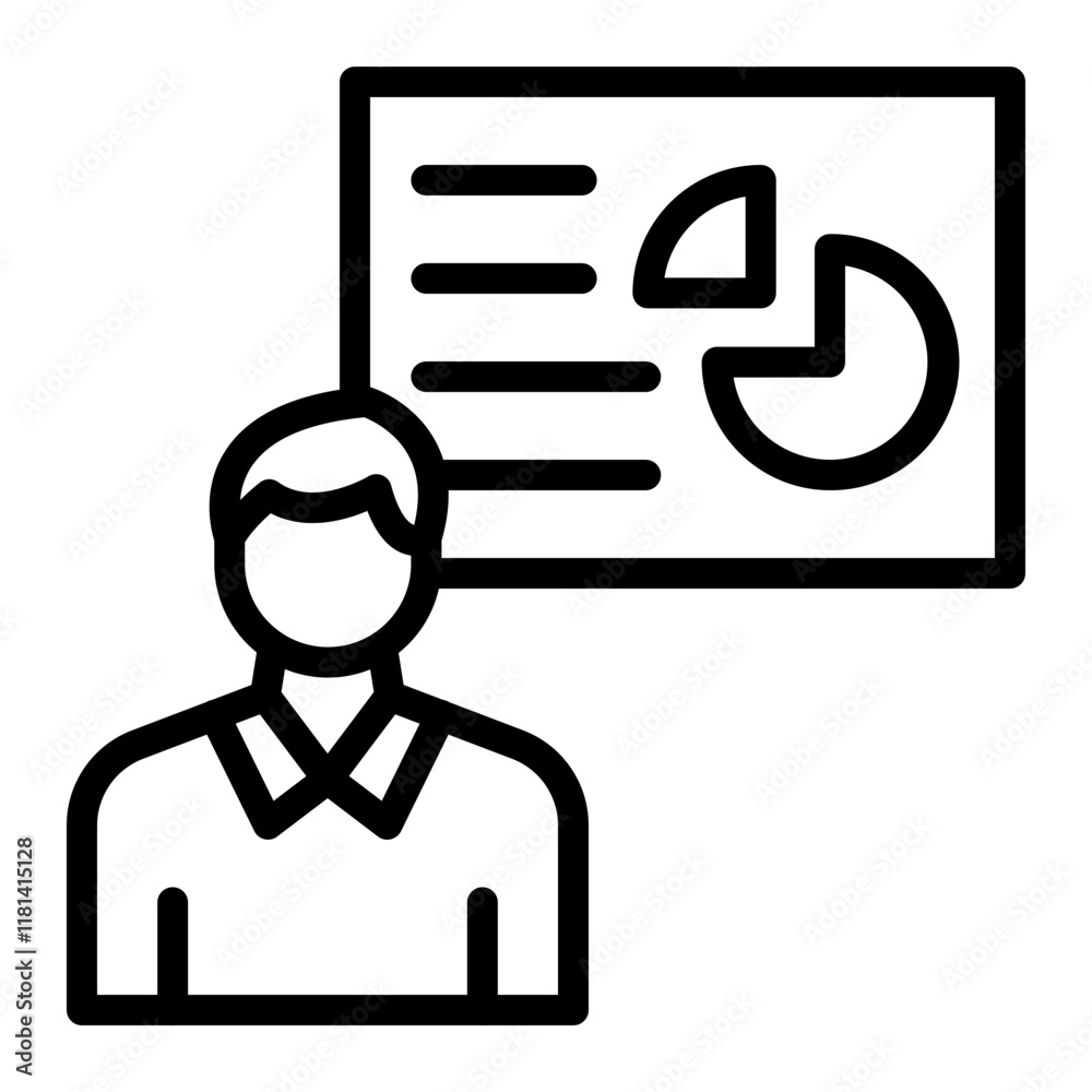 Presentation Vector Line Icon Design Presentation Vector Line Icon Design