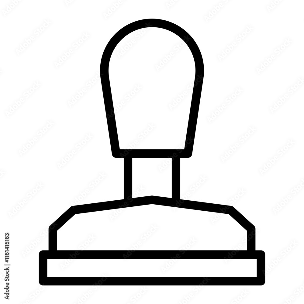 Stamp Vector Line Icon Design Stamp Vector Line Icon Design