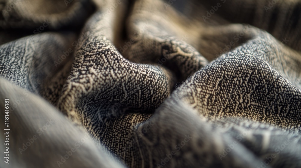 Close-up of a Gray and White Patterned Textile Close-up of a Gray and White Patterned Textile