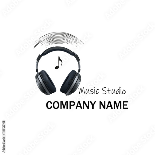 Music Studio Company Logo Icon Graphic Design Symbol