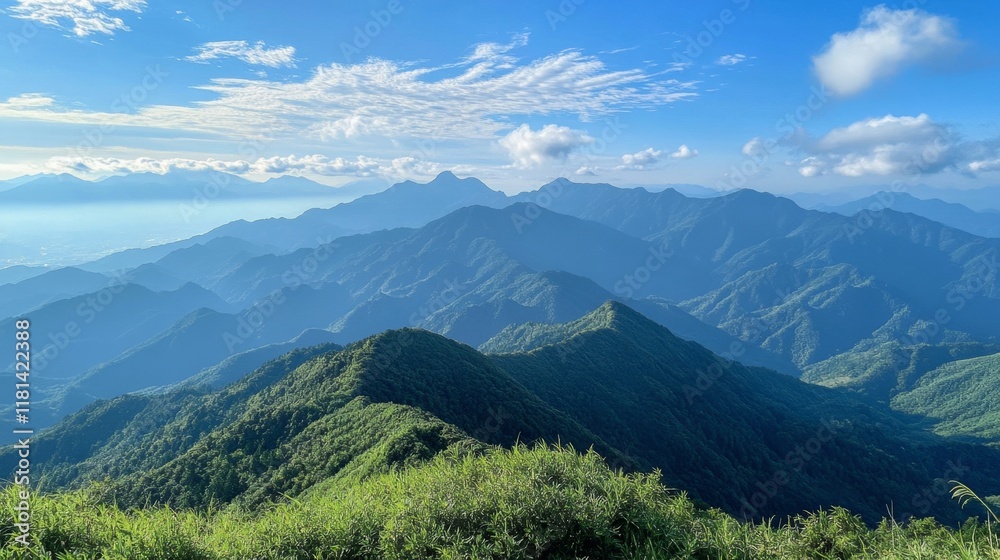 Fototapeta premium Majestic Mountain Range Panorama