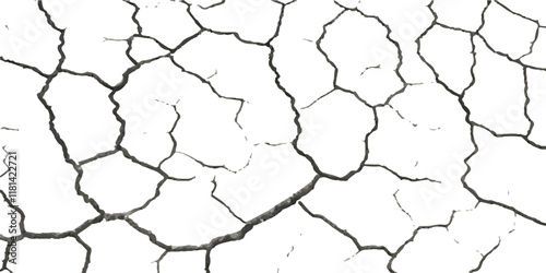 Cracked and Broken Earthquake Surface Vector Overlays with Distressed Wall, Floor, and Ground Textures in Black, White, and Grey, Representing the Aftermath of Earthquake Damage.

