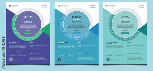 Elegant editable creative modern corporate professional company business minimalist service medical health care hospital doctor clinic marketing dental care dentist flyer design template.