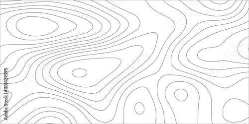 Abstract white contour wave lines topographic background, lines map seamless pattern, modern wallpaper texture and realistic design used for banner and posters, mountain relief geographic pattern.	