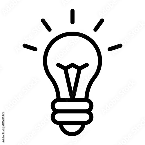 Idea Vector Line Icon Design