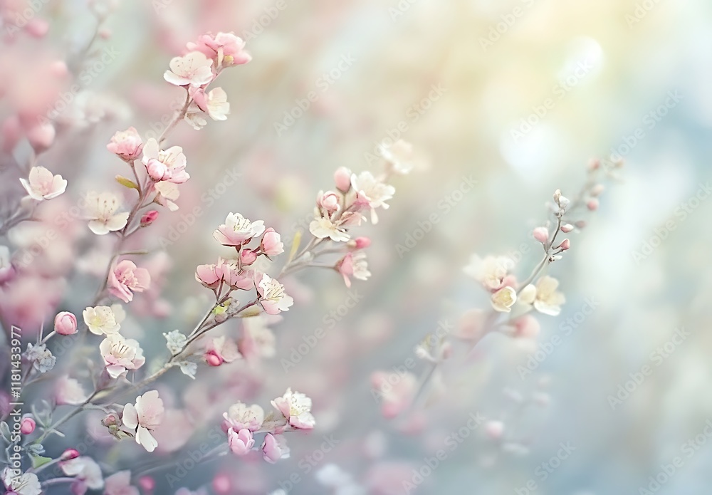 A soft pastel bokeh background with delicate pink and peach hues A soft pastel bokeh background with delicate pink and peach hues