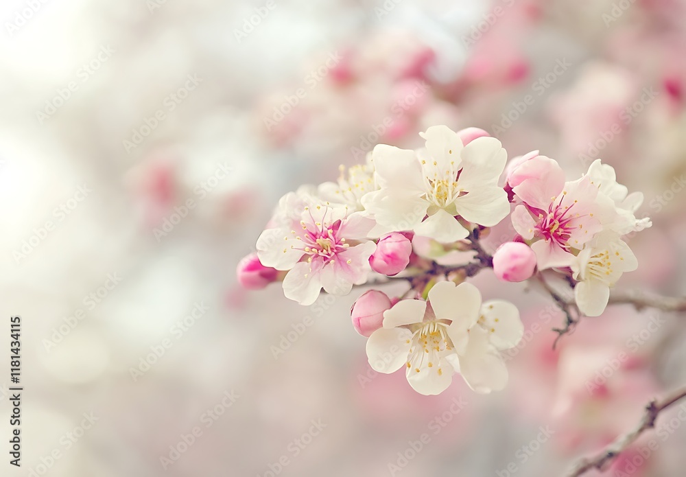 A soft pastel bokeh background with delicate pink and peach hues A soft pastel bokeh background with delicate pink and peach hues