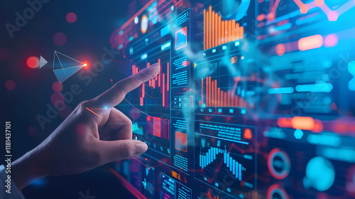 Strategic business analysis person pointing to key master