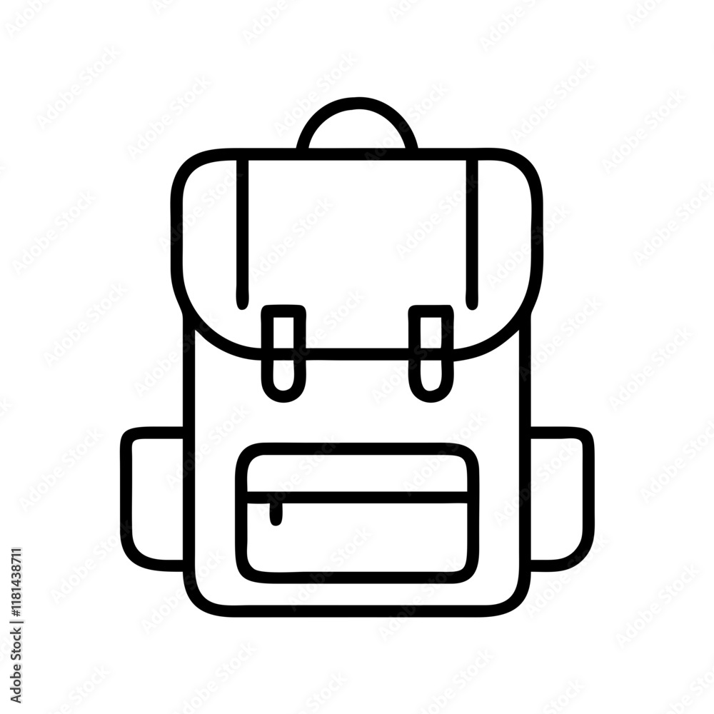backpacks icon, Accessories line art, Accessories vector - simple black line art icon of backpacks perfect for logos, and Accessories-themed designs. backpacks icon, Accessories line art, Accessories vector - simple black line art icon of backpacks perfect for logos, and Accessories-themed designs.