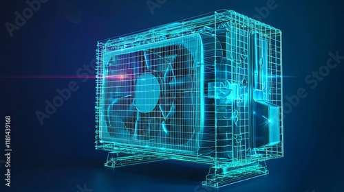 Digital holographic representation of an innovative heat pump design