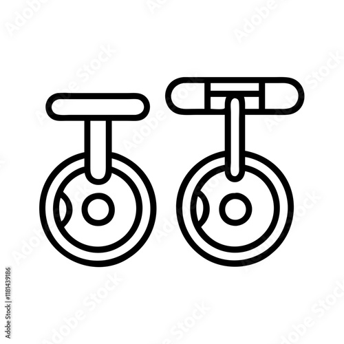 cufflinks icon, Accessories line art, Accessories vector - simple black line art icon of cufflinks perfect for logos, and Accessories-themed designs.