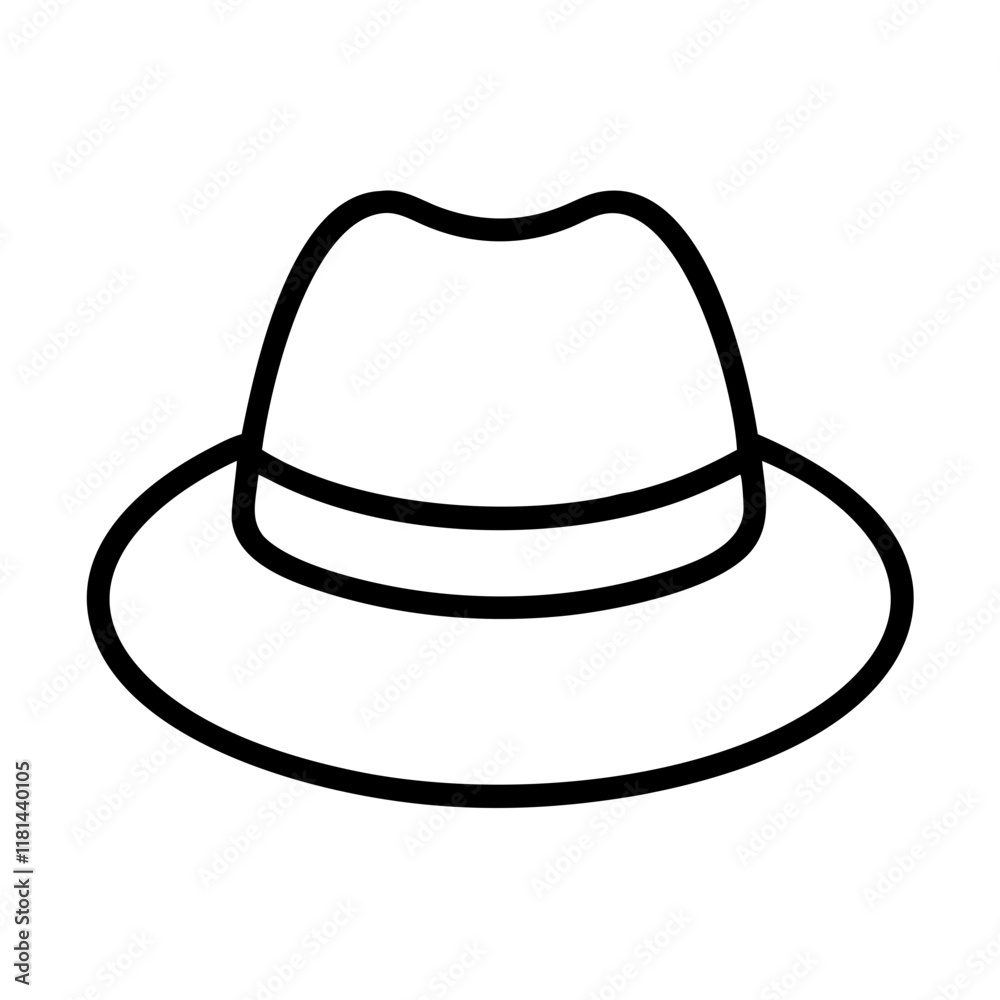 panama hats icon, Accessories line art, Accessories vector - simple black line art icon of panama hats perfect for logos, and Accessories-themed designs. panama hats icon, Accessories line art, Accessories vector - simple black line art icon of panama hats perfect for logos, and Accessories-themed designs.