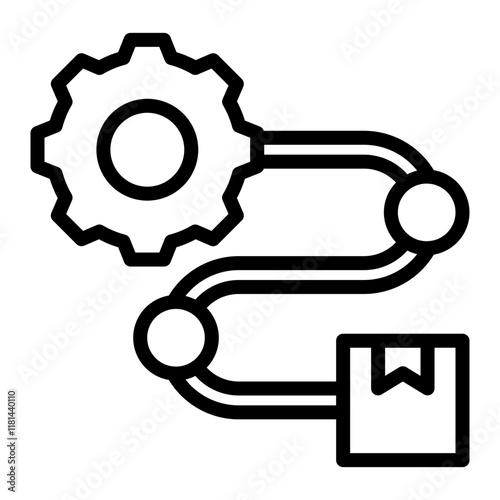 Oder Process Vector Line Icon Design