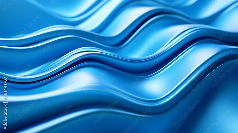 Obraz premium Blue abstract background with wavy lines
