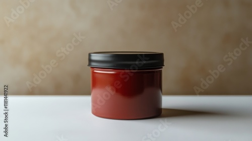 Colorful assortment of spices and herbs in glass jars on a kitchen counter