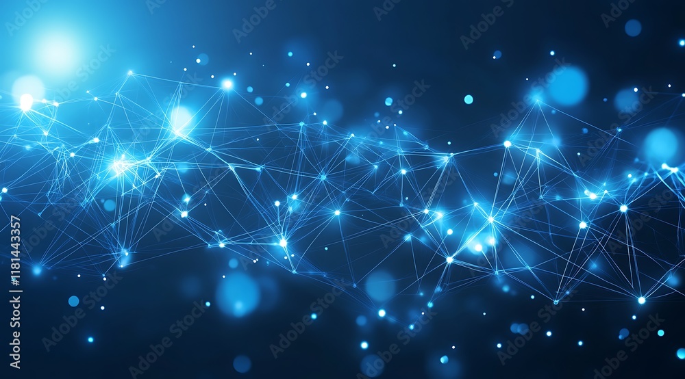 Blue background with light beams and grid Blue background with light beams and grid