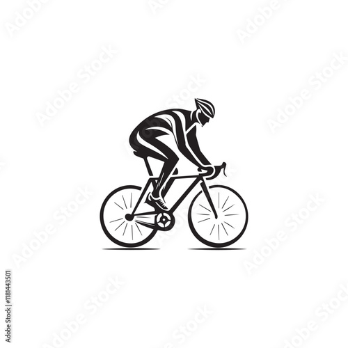 silhouette of a person riding a bicycle