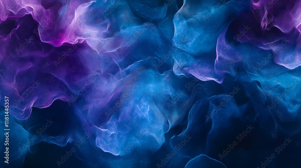 Obraz premium A vibrant blend of purple and blue hues creates an ethereal, abstract background.