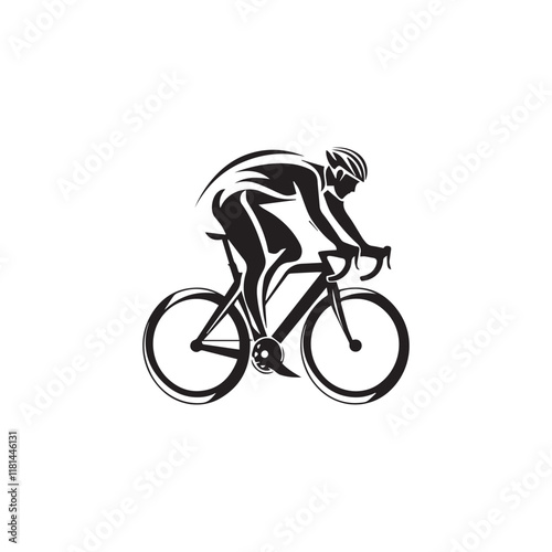 silhouette of a person riding a bicycle