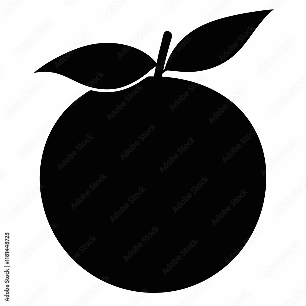 Clementine black silhouette vector Clementine black silhouette vector