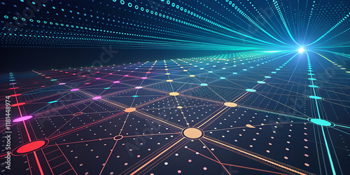 An Abstract Digital Technology System Platform Featuring Innovative Design Elements