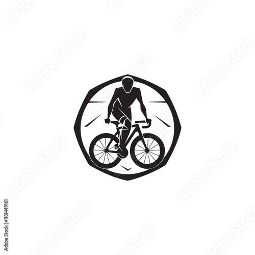 silhouette of a person riding a bicycle