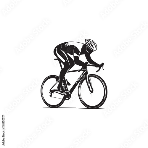 silhouette of a person riding a bicycle