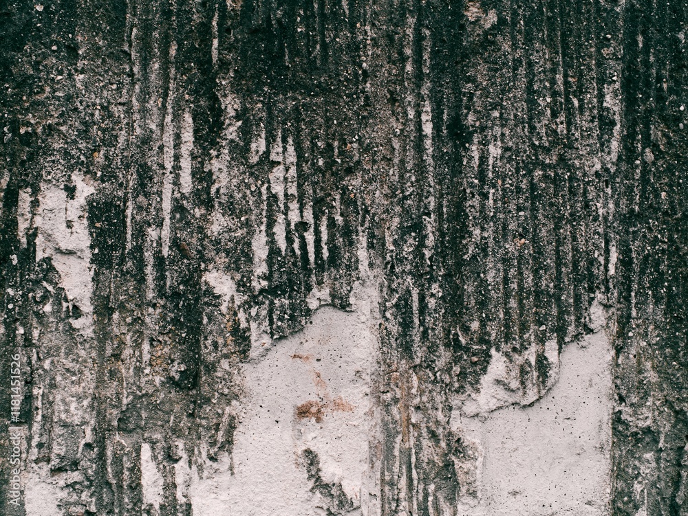 Obraz premium Depressing concrete wall with harsh strokes